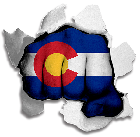 Fist Colorado State Flag Logo iron on paper